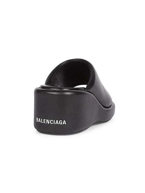 商品Balenciaga|Rise Leather Wedge Sandals,价格¥6413,第3张图片详细描述