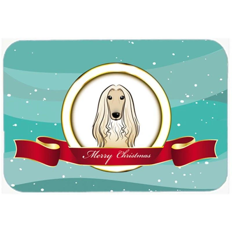 商品Caroline's Treasures|BB1554LCB Afghan Hound Merry Christmas Glass Cutting Board L,价格¥273,第1张图片