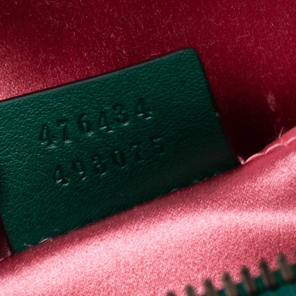 Gucci Green Matelassé Velvet GG Marmont Belt Bag 商品