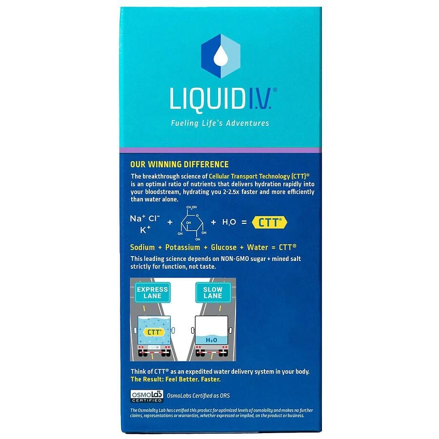 商品Liquid I.V.|Hydration Multiplier - Hydration Powder Packets Concord Grape,价格¥150,第2张图片详细描述