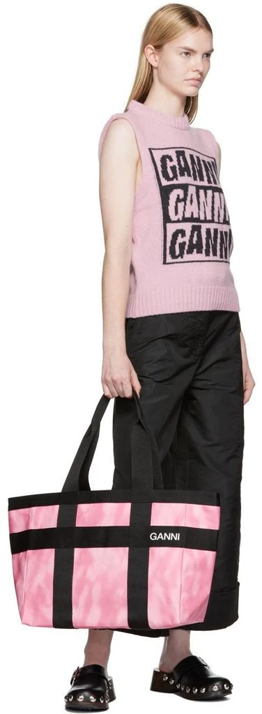 商品Ganni|Pink East West Tote,价格¥424,第4张图片详细描述
