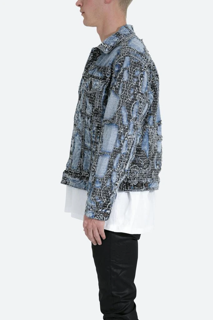 商品MNML|Boro Paisley Trucker Jacket - Blue/Black,价格¥468,第4张图片详细描述