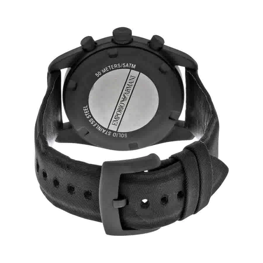 商品Emporio Armani|Sport Chronograph Black Dial Black Canvas Men's Watch AR6051,价格¥1460,第3张图片详细描述