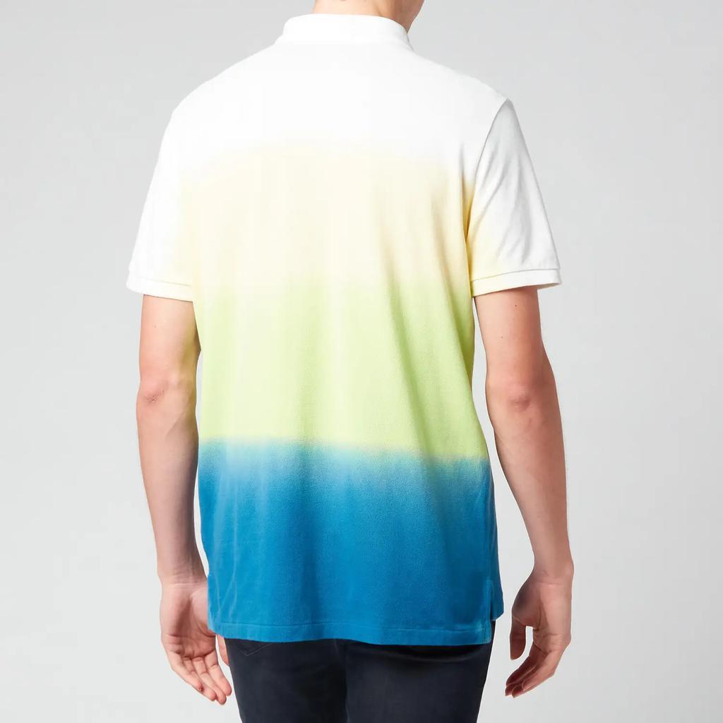 商品Ralph Lauren|Polo Ralph Lauren Men's Custom Slim Fit Mesh Polo Shirt - Bright Navy Dip Dye Multi,价格¥473,第4张图片详细描述