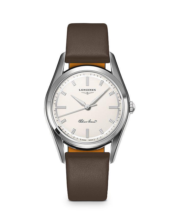 商品Longines|Heritage Classic Silver Arrow Watch, 38.5mm,价格¥15401,第3张图片详细描述