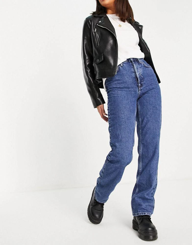 商品Topshop|Topshop Kort jean in mid blue,价格¥217,第1张图片