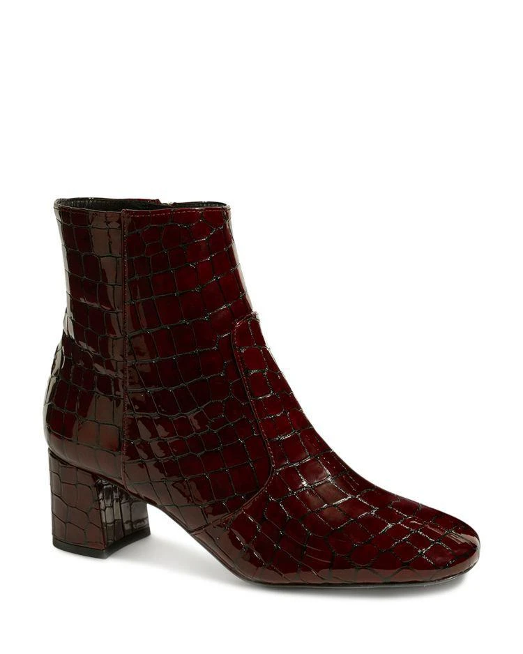 商品KAREN MILLEN|Women's Croc-Embossed Patent Leather Booties,价格¥1908,第1张图片