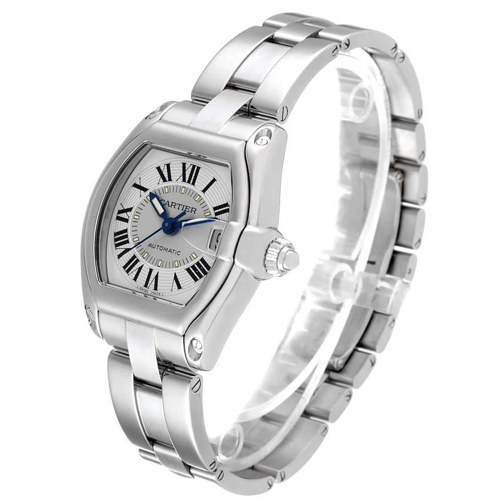 Cartier Silver Stainless Steel Roadster W62000V3 Men's Wristwatch 38 x 43 MM 商品