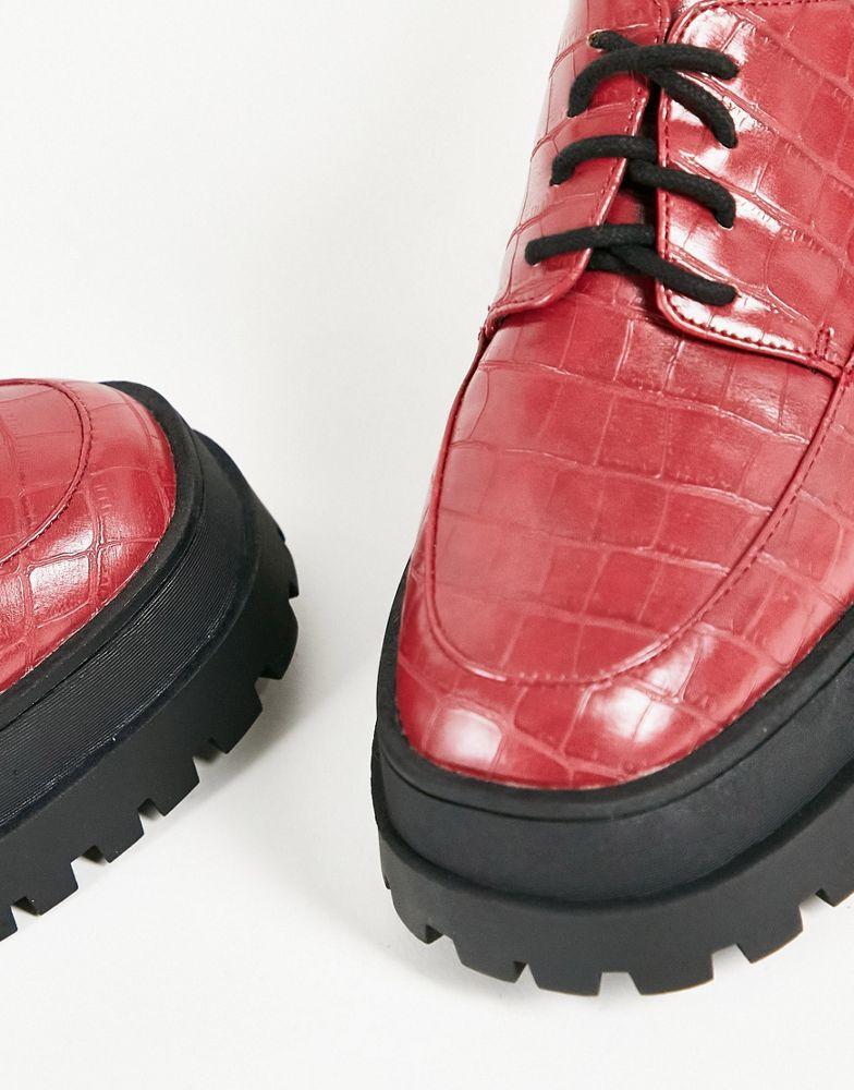 商品Hugo Boss|London Rebel super chunky lace up shoes in green,价格¥127,第4张图片详细描述