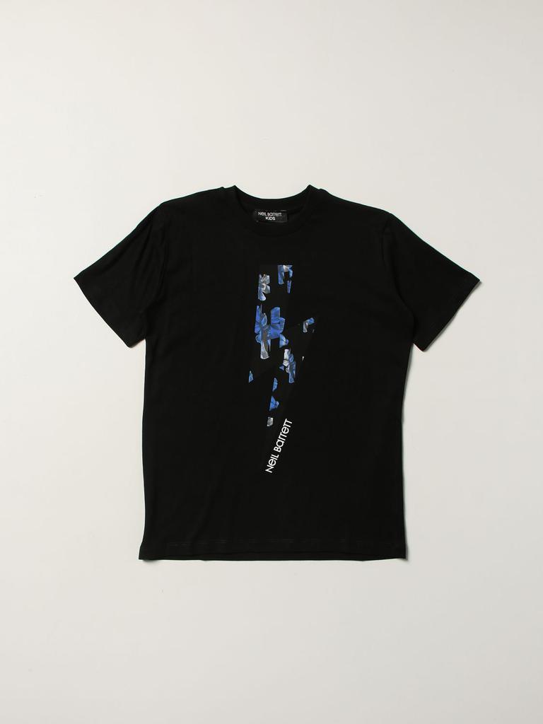 Neil Barrett T-shirt with lightning bolt print商品第1张图片规格展示