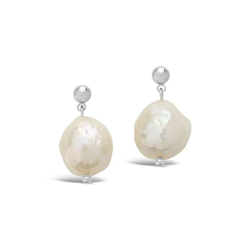 商品Sterling Forever|Women's Large Baroque Pearl Drop Stud Earrings,价格¥480,第1张图片