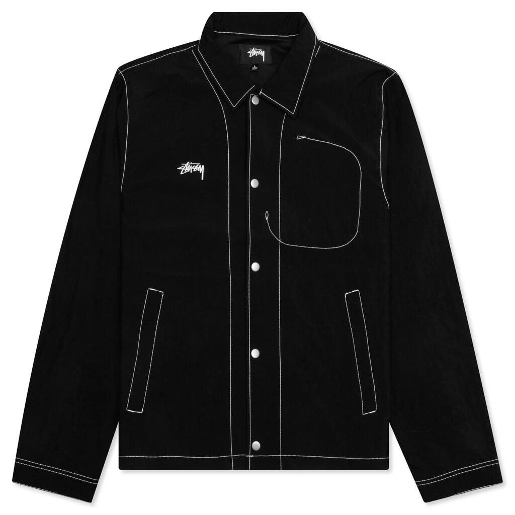 商品STUSSY|Stussy Nylon Folsom Jacket - Black,价格¥1144,第1张图片