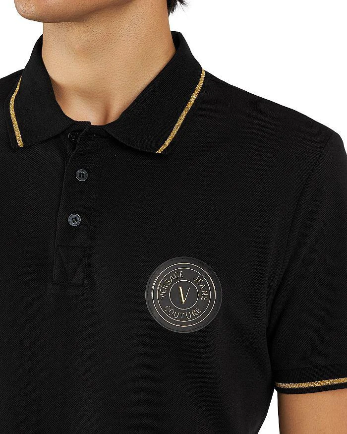 商品Versace|V-Emblem Short Sleeve Polo,价格¥984,第3张图片详细描述