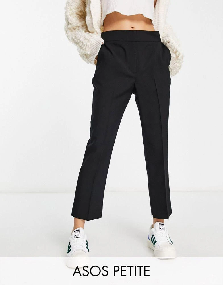 商品ASOS|ASOS DESIGN Petite Slim Skim Cigarette Trouser in Black,价格¥196,第1张图片