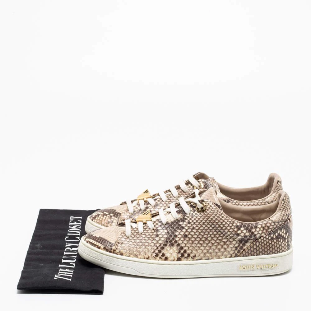 Louis Vuitton Two-Tone Python Leather Frontrow Low-Top Sneakers Size 37.5 商品