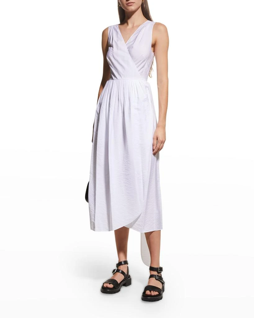 商品Vince|Sleeveless V-Neck Midi Wrap Dress,价格¥3254,第1张图片