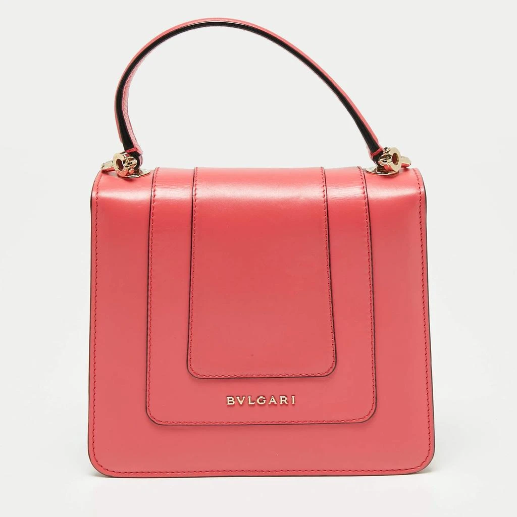 商品[二手商品] BVLGARI|Bvlgari Pink Leather Serpenti Forever Flap Top Handle Bag,价格¥9752,第4张图片详细描述