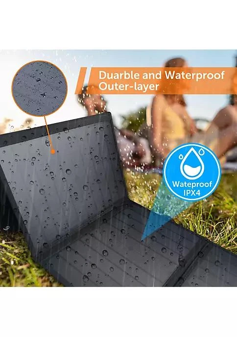 商品Alpha Digital|Digital 40W 18V Foldable Portable Solar Charging Panel With 3 Outputs Type C Usb Qc3.0 Dc,价格¥937,第2张图片详细描述
