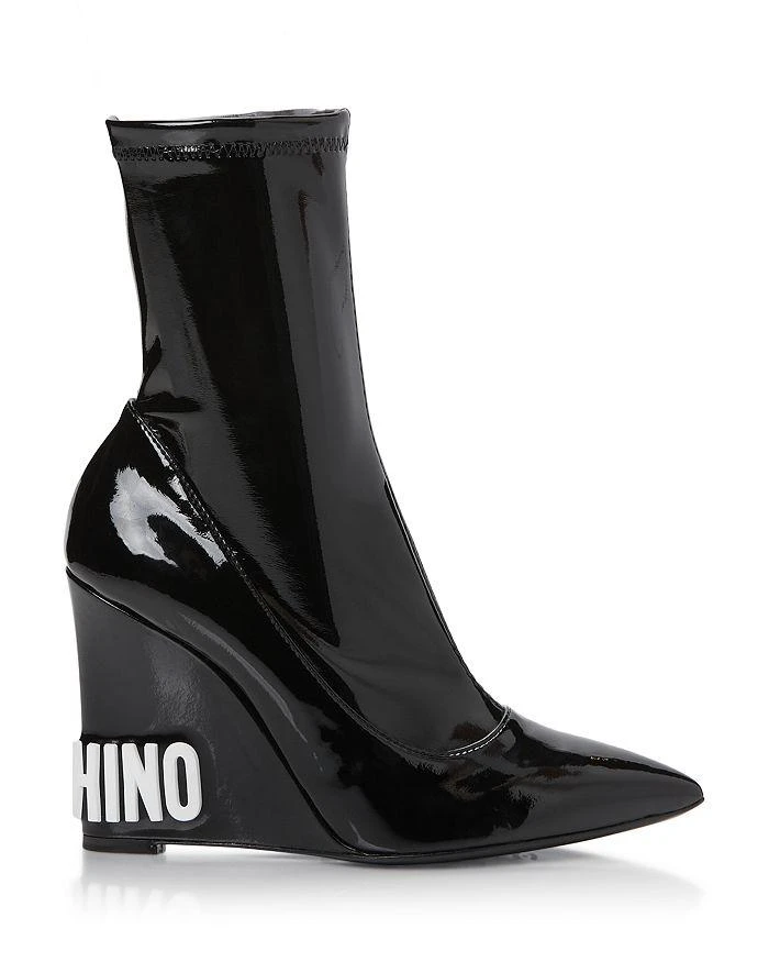 商品Moschino|Women's Pointed Toe Wedge Ankle Boots,价格¥2452,第2张图片详细描述