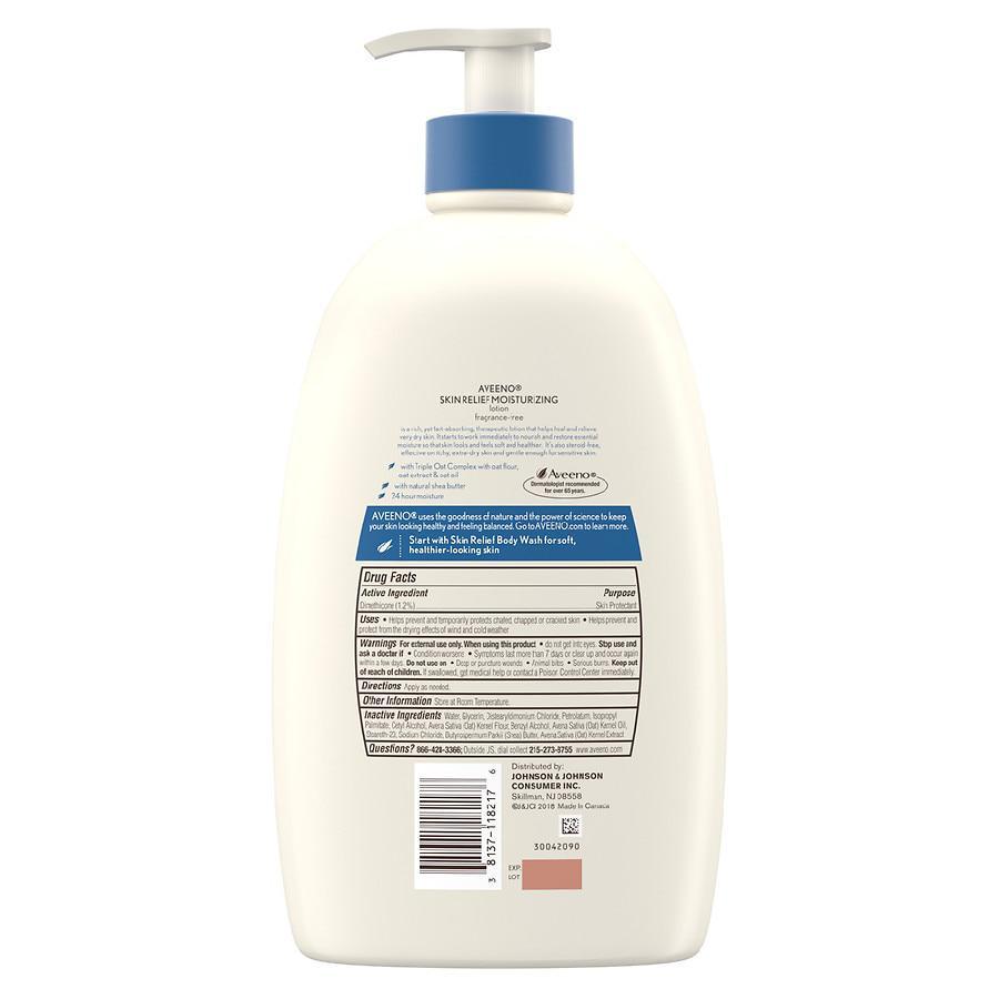 商品Aveeno|Skin Relief Moisturizing Lotion for Very Dry Skin Fragrance-Free,价格¥147,第4张图片详细描述