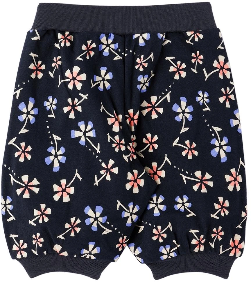 商品Marni|Baby Navy Floral Trousers,价格¥388,第2张图片详细描述