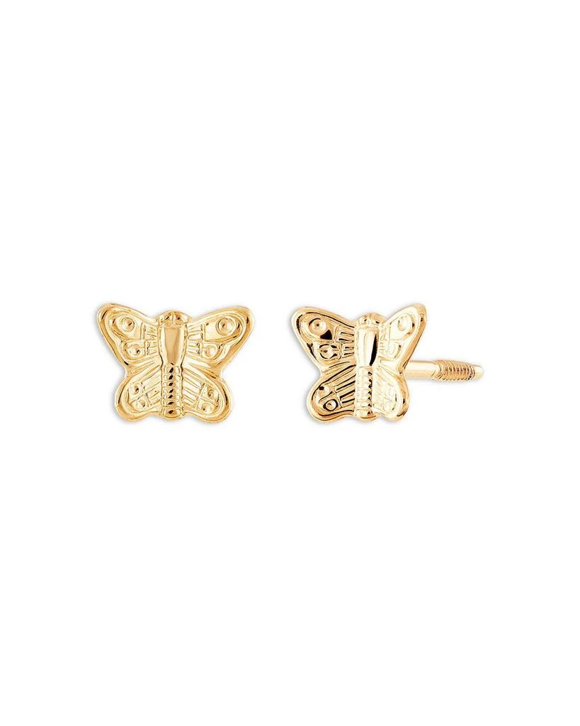 商品Bloomingdale's|Children's  Butterfly Stud Earrings in 14K Yellow Gold,价格¥492,第1张图片