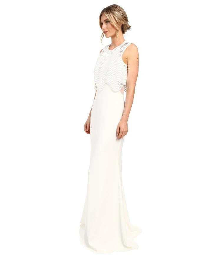 商品Badgley Mischka|Wave Lace Popover Gown,价格¥2843,第2张图片详细描述