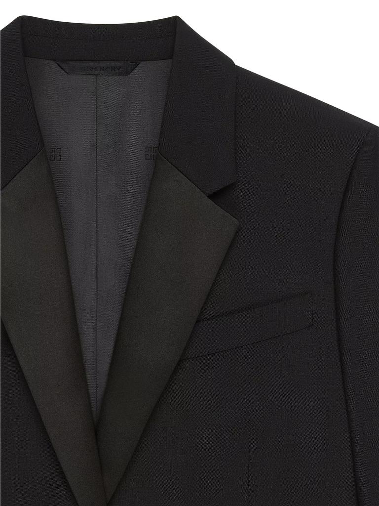 VIP【関税送料無料】希少 GIVENCHY NAVY WOOL AND MOHAIR BLAZER Givenchy Fitted Notch Blazer Jacket in Deep Blue | FWRD