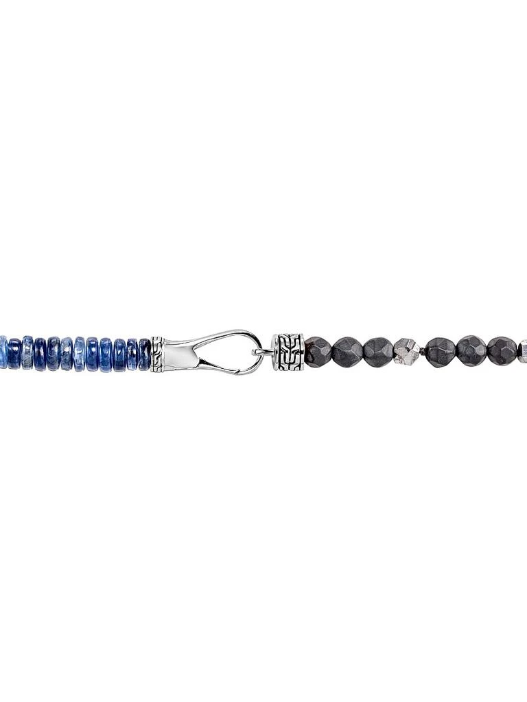 商品John Hardy|Chain Collection Multi-Stone, Sterling Silver & Leather Wrap Bracelet,价格¥6273,第3张图片详细描述