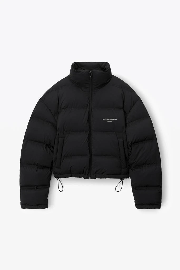 商品Alexander Wang|cropped puffer coat with reflective logo,价格¥5224,第2张图片详细描述