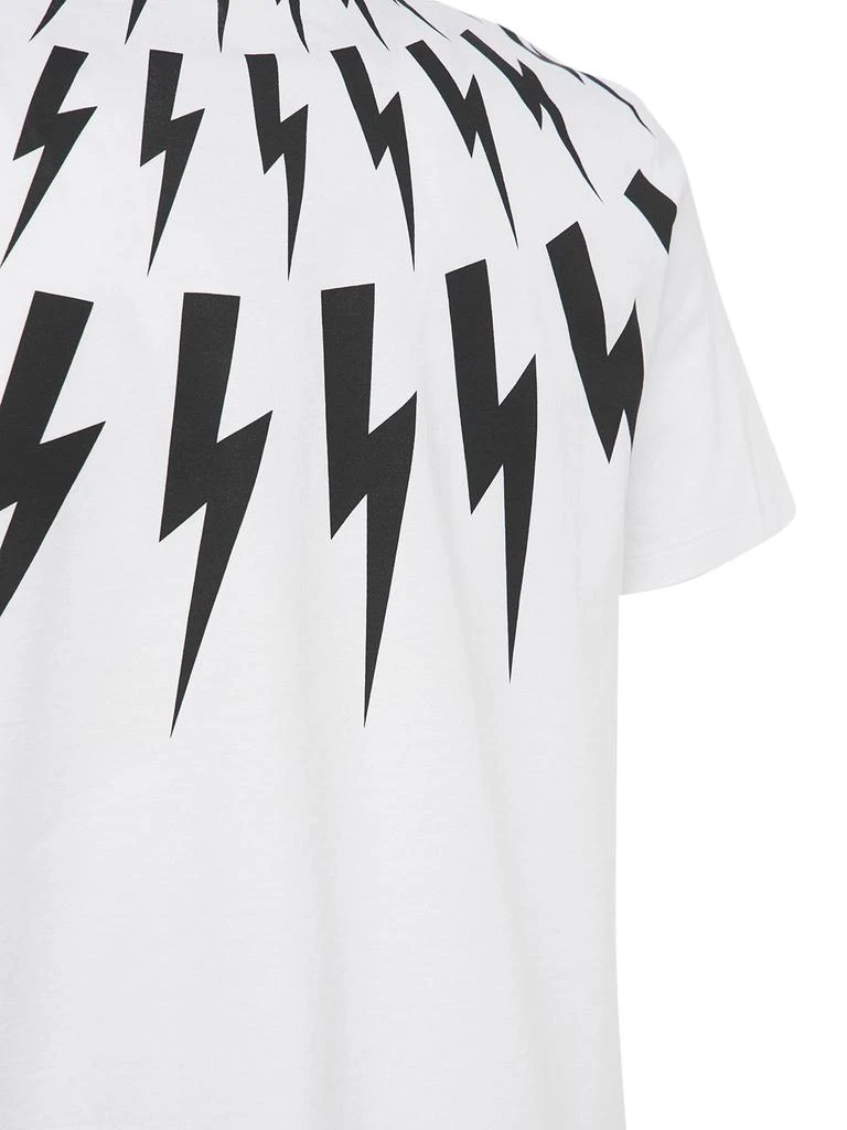 商品Neil Barrett|Multi Thunderbolt Print Jersey T-shirt,价格¥2104,第5张图片详细描述