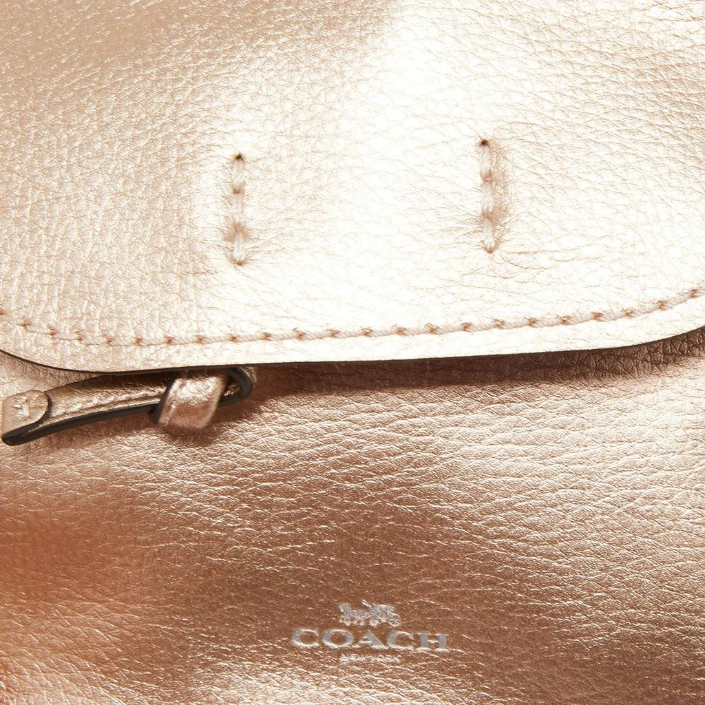 商品[二手商品] Coach|Coach Rose Gold Leather Derby Backpack,价格¥1291,第5张图片详细描述