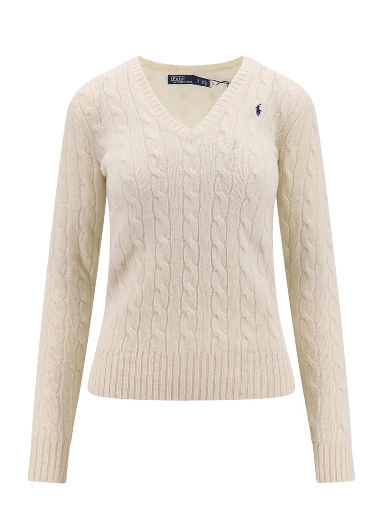 商品Ralph Lauren|Polo Ralph Lauren Cable-Knit V-Neck Jumper,价格¥1802,第1张图片
