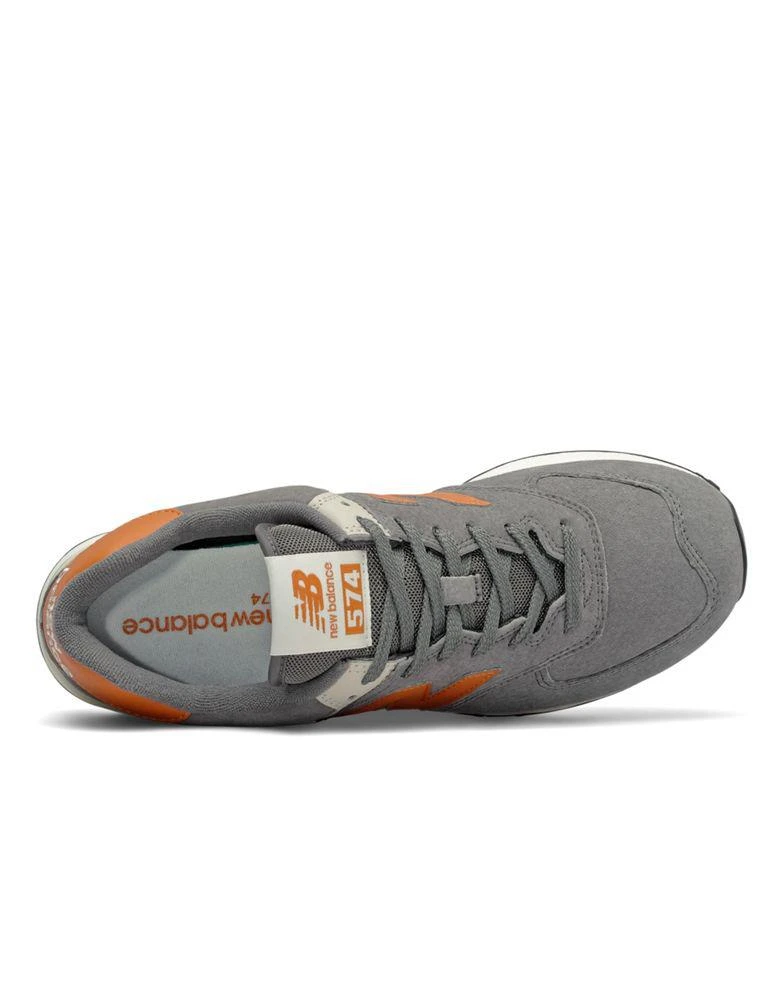 商品New Balance|New Balance 574 trainers in grey and orange,价格¥472,第4张图片详细描述