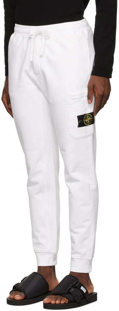 商品Stone Island|White Fleece Lounge Pants,价格¥1170,第4张图片详细描述