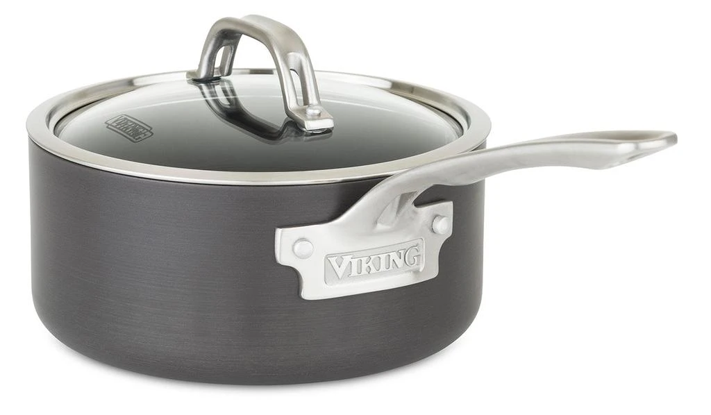 商品Viking|Hard Anodized Nonstick 3 Quart Saucepan with Lid, Black,价格¥901,第1张图片