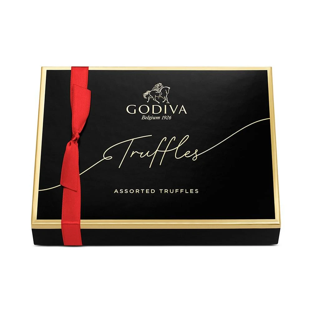 Holiday Signature Chocolate Truffles Gift Box with Red Ribbon, 12 Pieces 商品