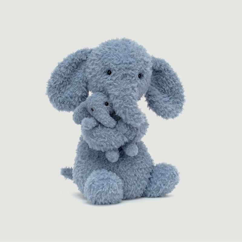 Huddles Elephant Plush Blue Jellycat商品第1张图片规格展示