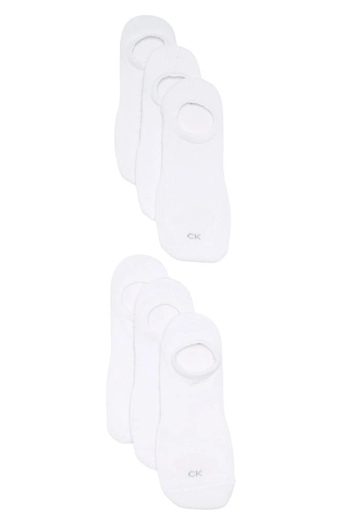 商品Calvin Klein|6-Pack 1/2 Terry Cushion Cut Liner Socks,价格¥108,第1张图片