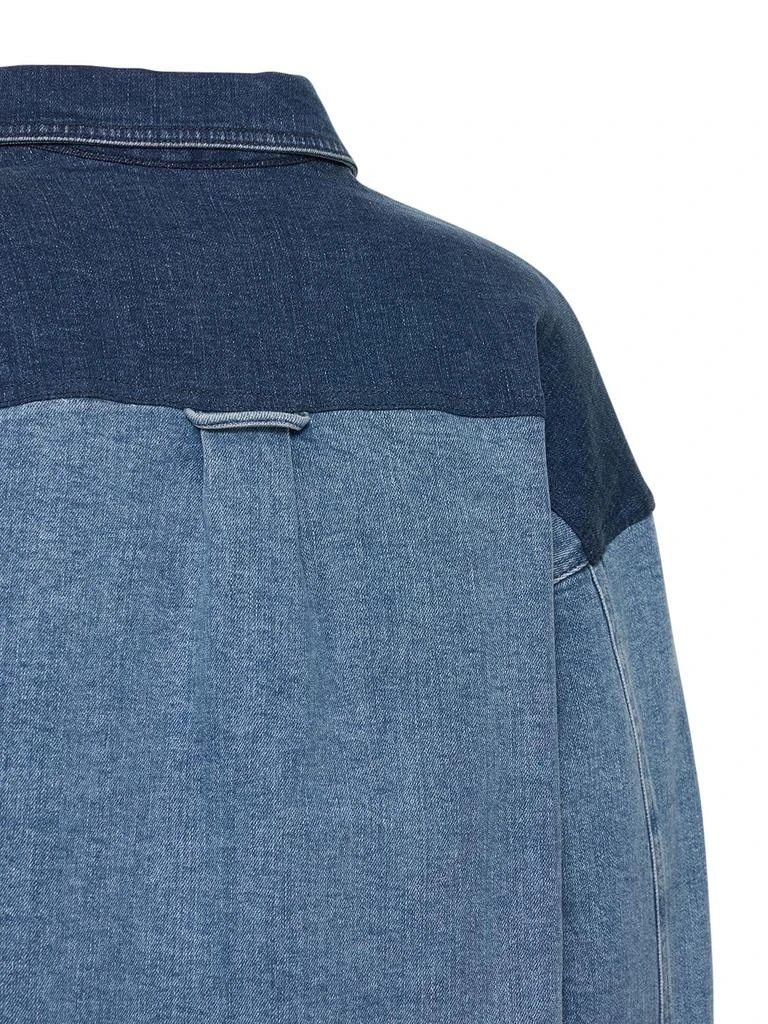 商品Versace|Oversized Patchwork Cotton Denim Shirt,价格¥9315,第5张图片详细描述