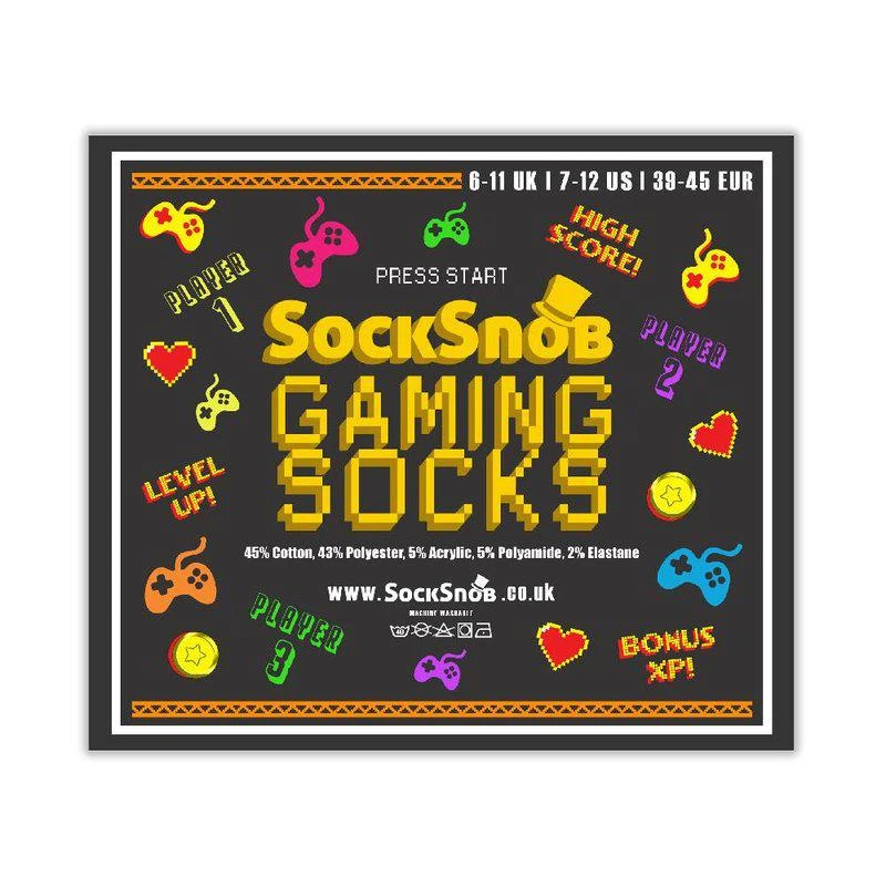 商品Sock Snob|Mens Retro Gaming Funky Novelty Video Game Socks 6-11 | 3 Pairs,价格¥166,第2张图片详细描述