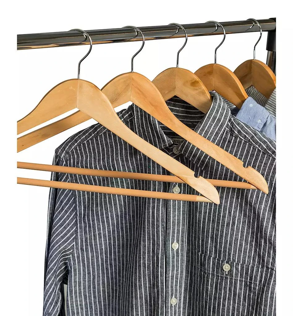 商品Honey Can Do|Hangers, 24 Piece Set Wood Non Slip,价格¥332,第2张图片详细描述