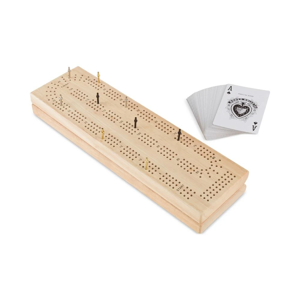 商品Trademark Global|62-Pc. Wood Cribbage Board Game Set,价格¥129,第1张图片