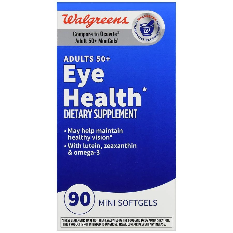 商品Walgreens|Adults 50+ Eye Health Mini Softgels (90 days),价格¥133,第2张图片详细描述