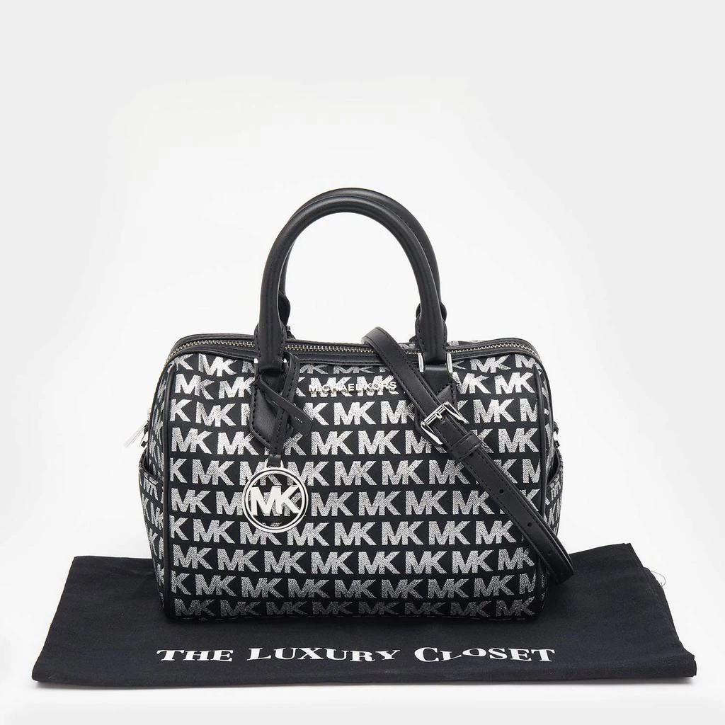 Michael Kors Black Jacquard And Leather Bedford Boston Bag 商品