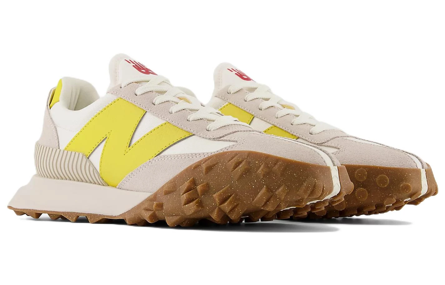 商品[国内直发] New Balance|XC-72 复古经典配色机能潮搭 织物皮革防滑耐磨轻便 低帮 休闲跑步鞋 男女同款 灰黄,价格¥458,第4张图片详细描述
