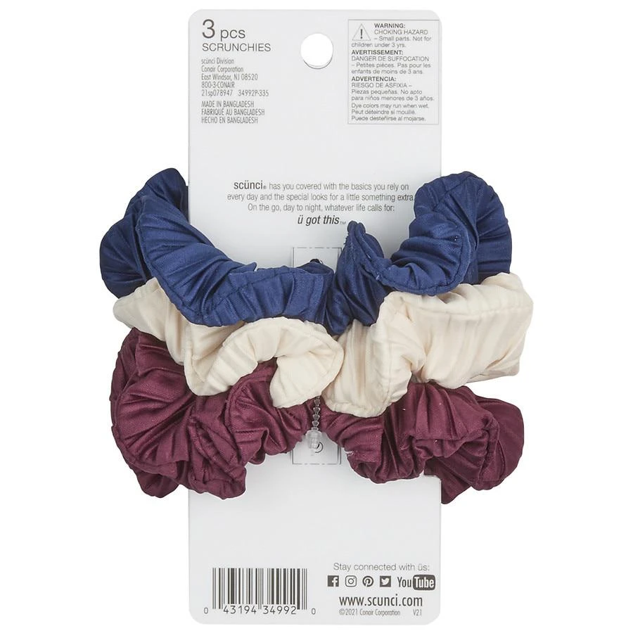 商品Scunci x Ali Manno|Pleated Fashion Scrunchies for All Hair Types,价格¥15,第2张图片详细描述