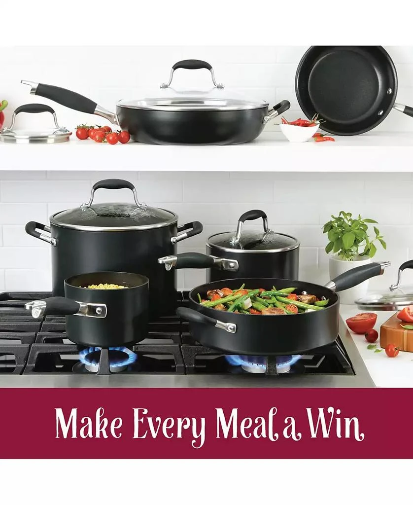 商品Anolon|Advanced Home Hard-Anodized Nonstick 14.5" Skillet with Helper Handle,价格¥478,第2张图片详细描述