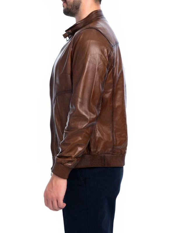 商品Vellapais|Leather Bomber Jacket,价格¥4017,第3张图片详细描述