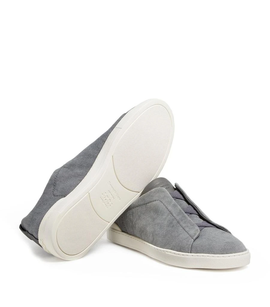 商品Zegna|Canvas Triple Stitch Sneakers,价格¥5287,第4张图片详细描述